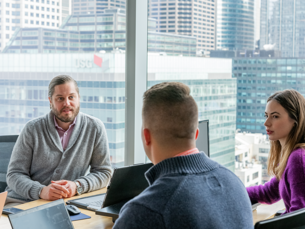 team of recruiters working together